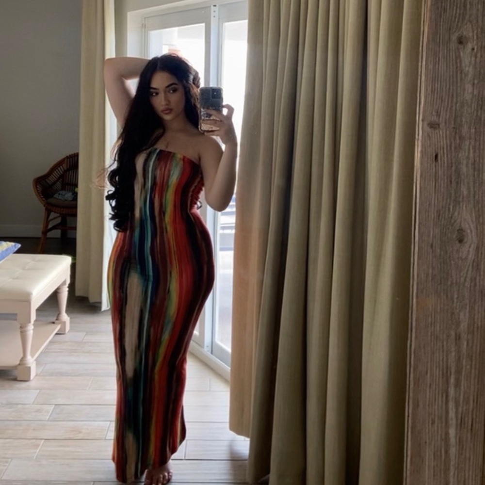 Fashion nova strapless maxi dress